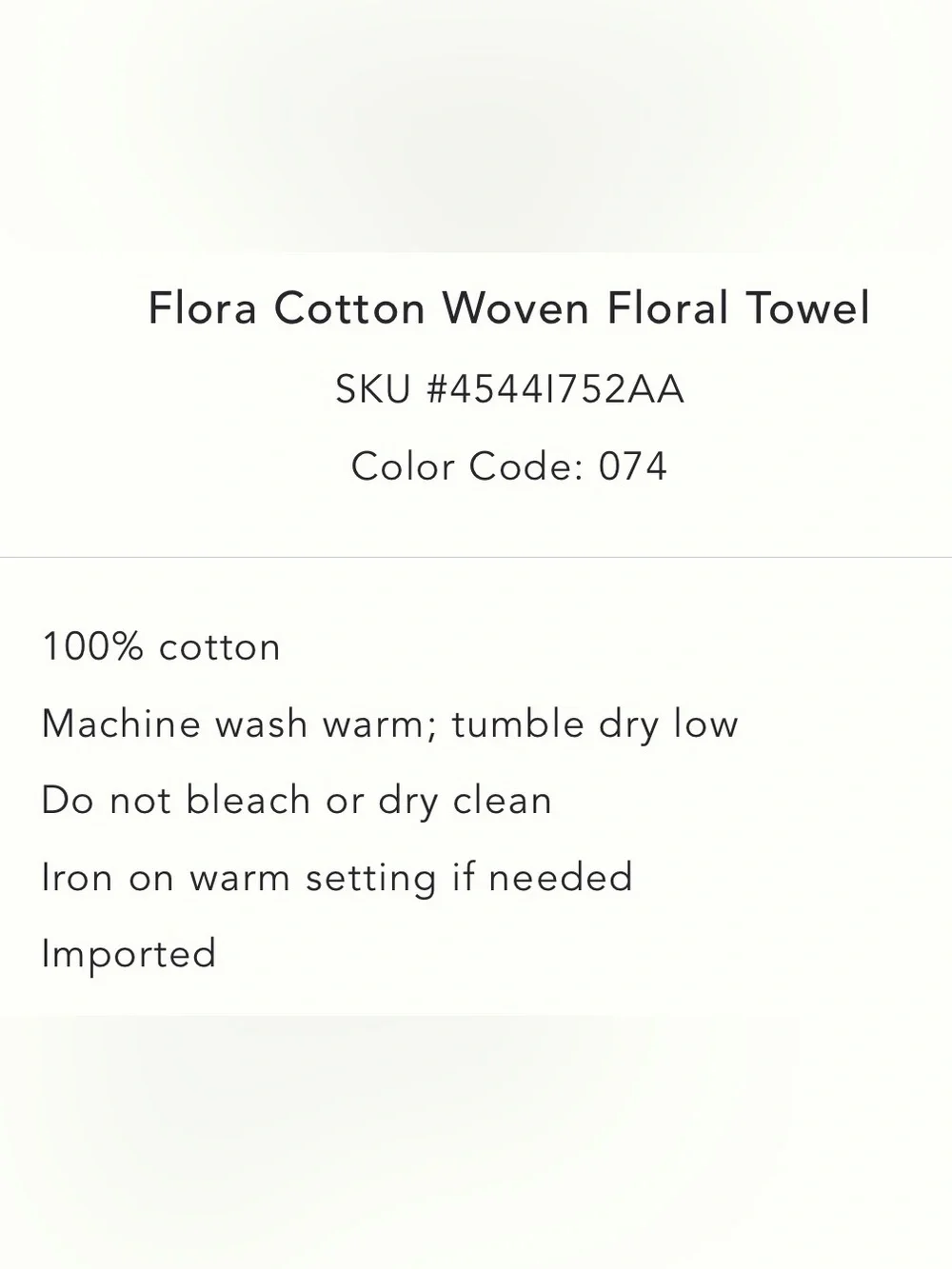 Anthropologie Grand Bath Linen flora ochre towel cotton woven floral 30x54